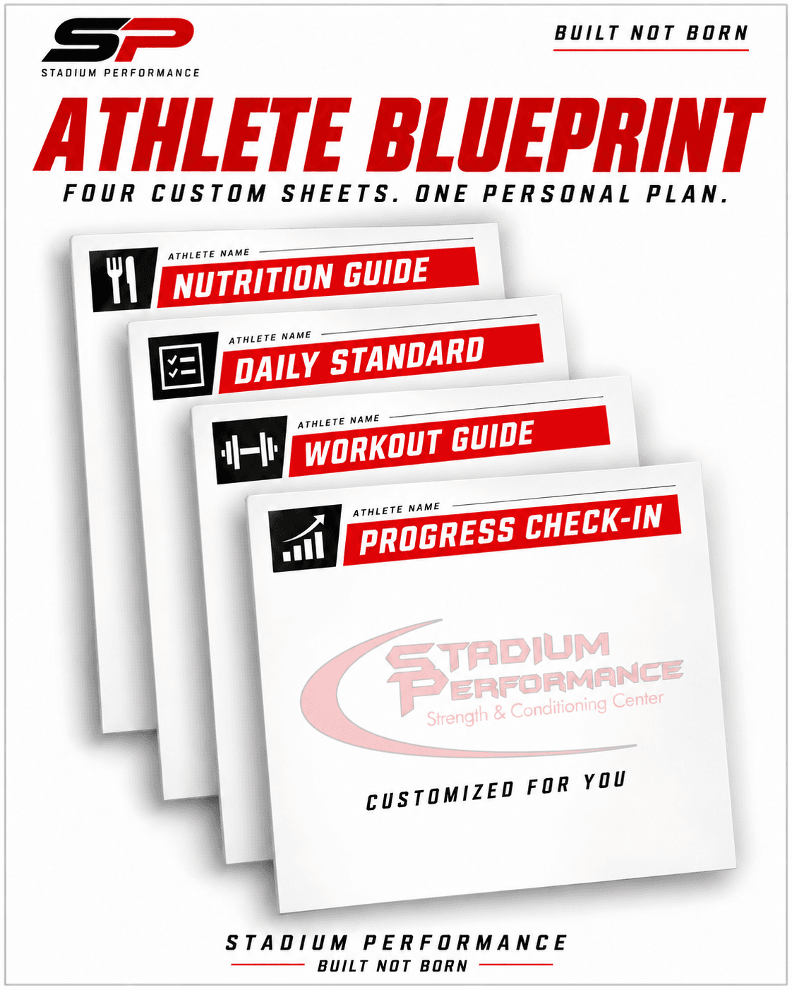 Complete Athlete Blueprint custom planning card set preview